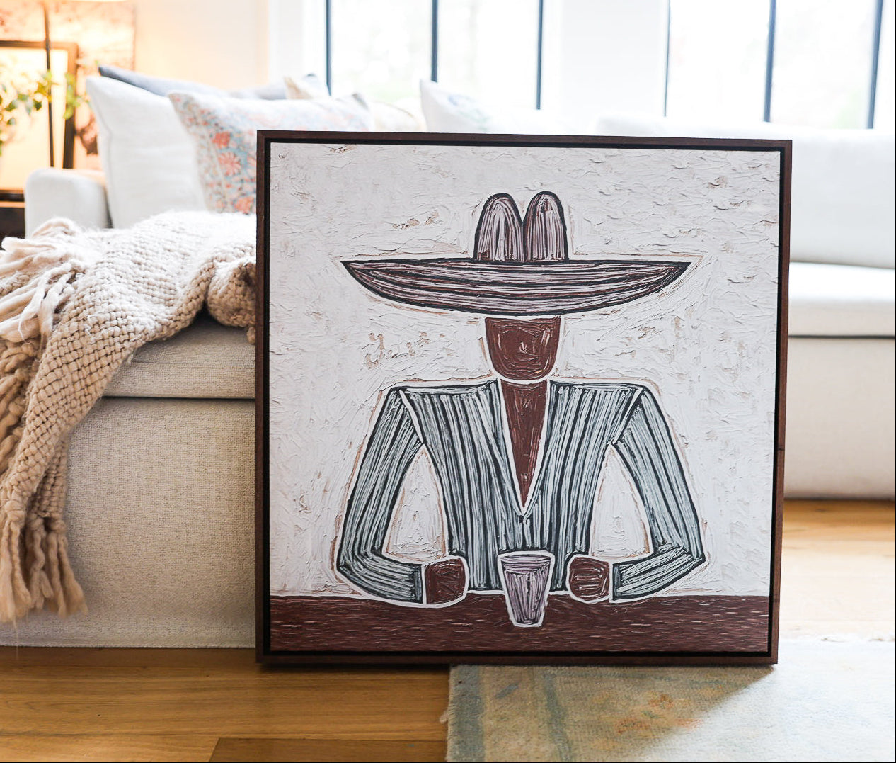 The Blue Man - Frame Wrapped Canvas - Art