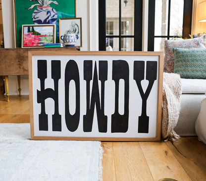 Howdy - Wood Frame - Art Acrylic