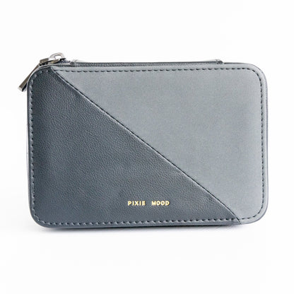 Two-Tone Vegan Leather Travel Jewelry Case