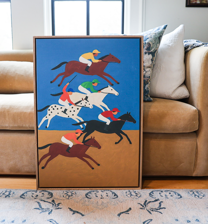 Horse Race - Frame Wrapped Canvas - Art