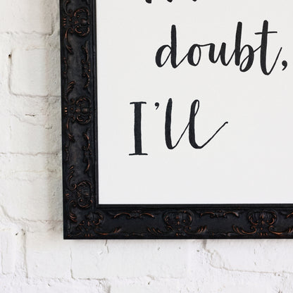 I Choose You framed art, Country Rustic Black frame, XL, frame close-up