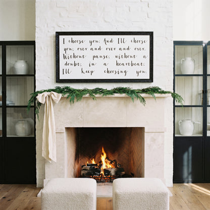 I Choose You framed art, Country Rustic Black frame, XL, lifestyle photo