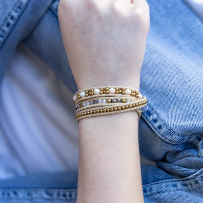 3 Wrap Beaded Bracelet