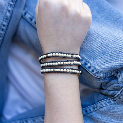 3 Wrap Beaded Bracelet