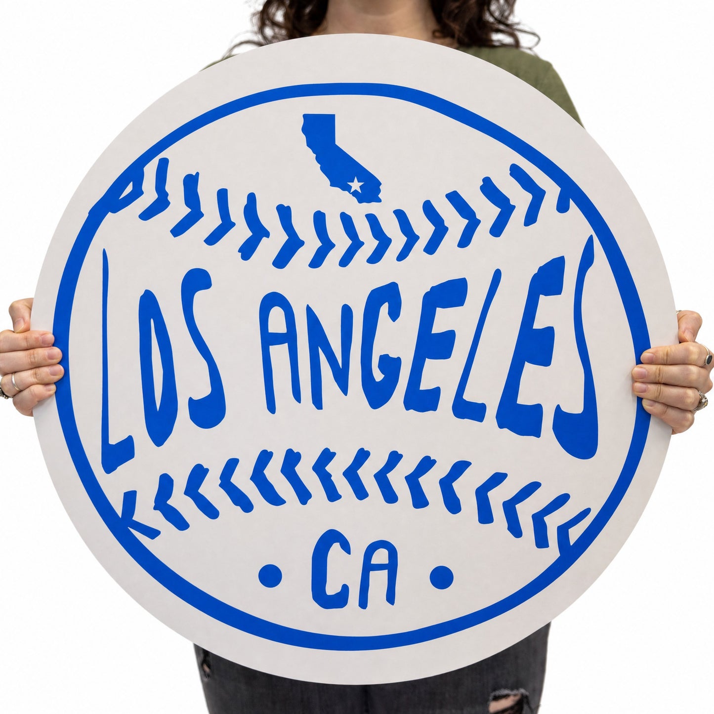 Los Angeles Baseball Wood Wall Art
