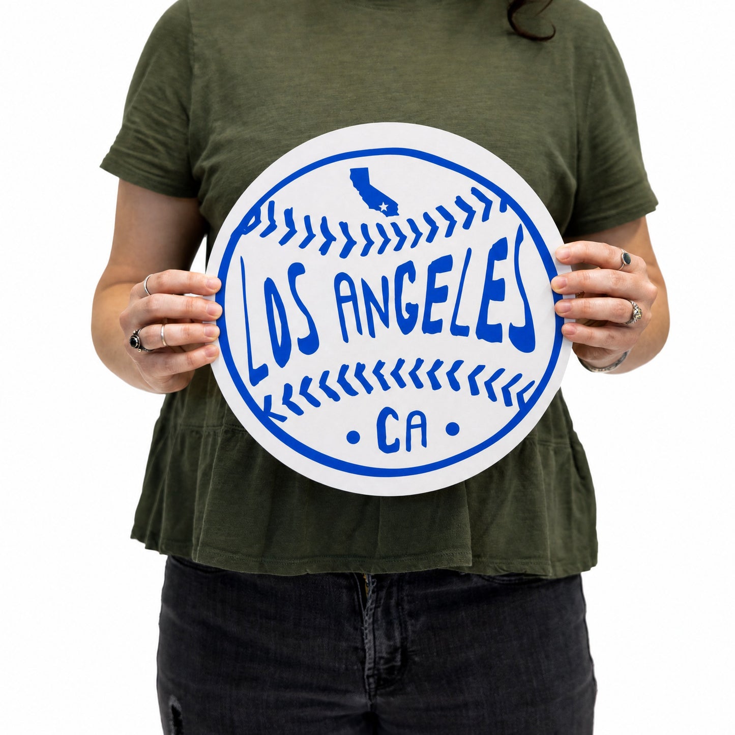 Los Angeles Baseball Wood Wall Art