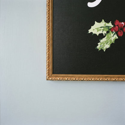 Merry & Bright framed art, Frosted Gold frame, XL, frame close-up