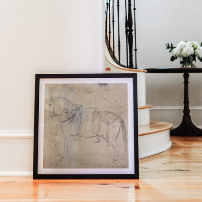 Sketch of a Horse - Wood Frame - Art