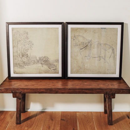 Sketch of a Horse - Wood Frame - Art