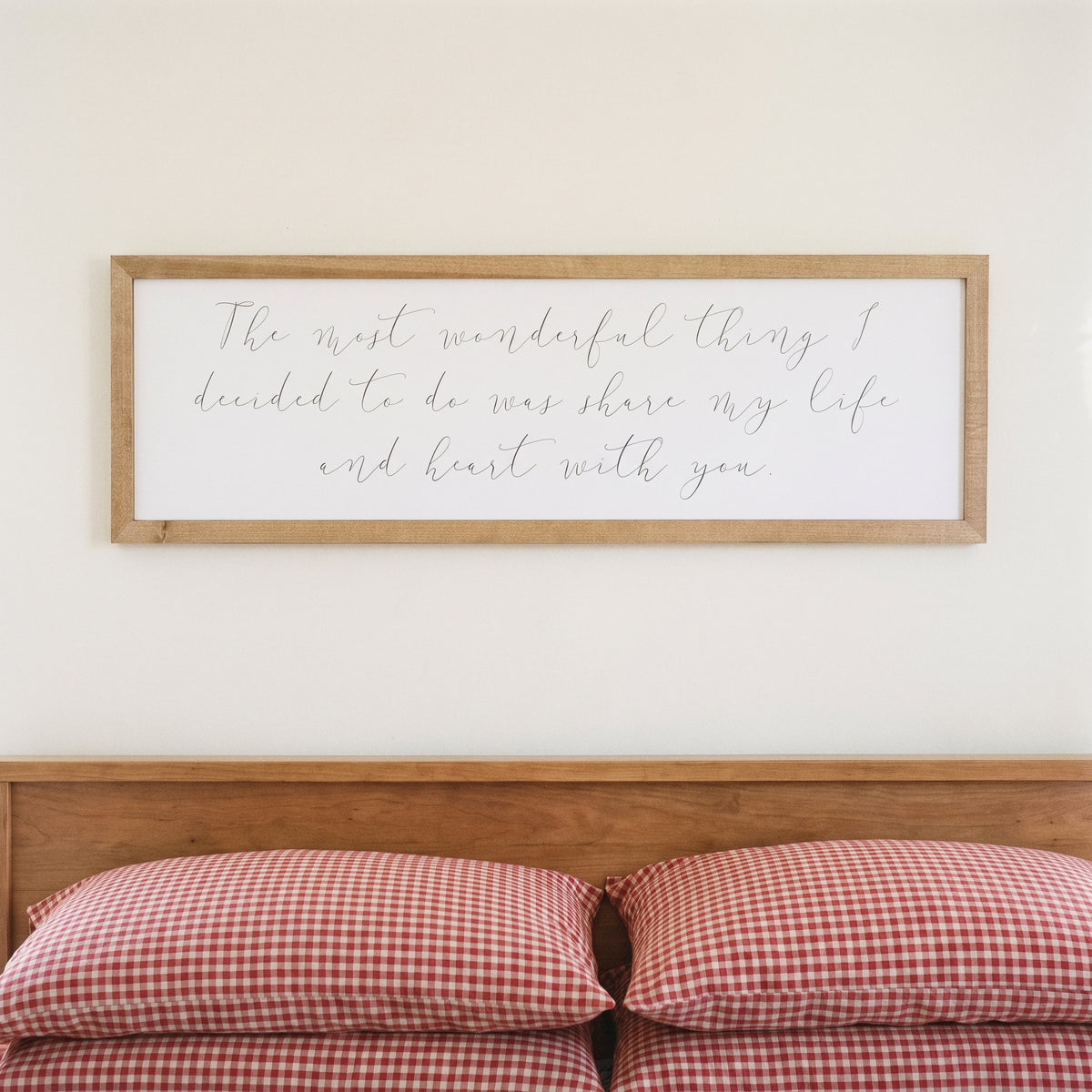Most Wonderful Thing framed art, Almond frame, L, detail photo