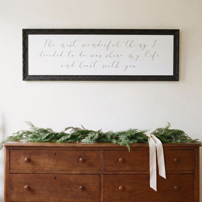 Most Wonderful Thing framed art, Country Rustic Black frame, L, detail photo