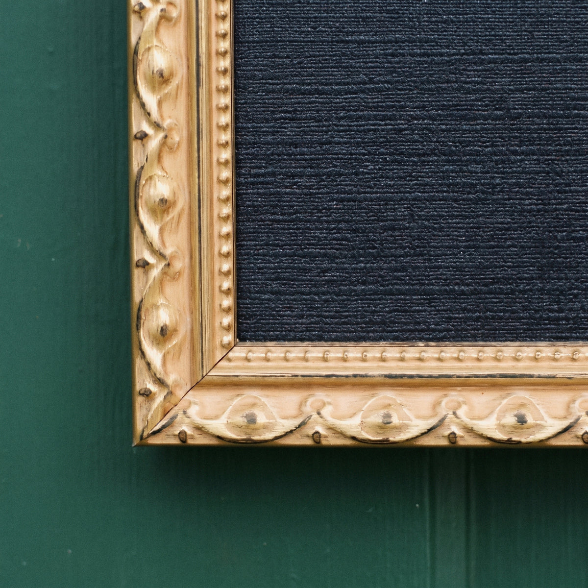 Most Wonderful Time framed art, Frosted Gold frame, SQ, frame close-up