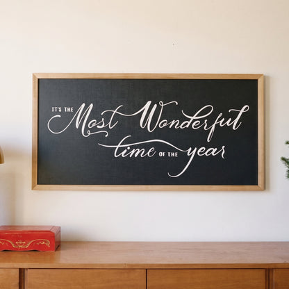 Most Wonderful Time framed art, Almond frame, XL, detail photo