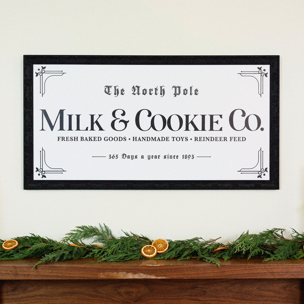 Milk and Cookie Co framed art, Country Rustic Black frame, XL, detail photo