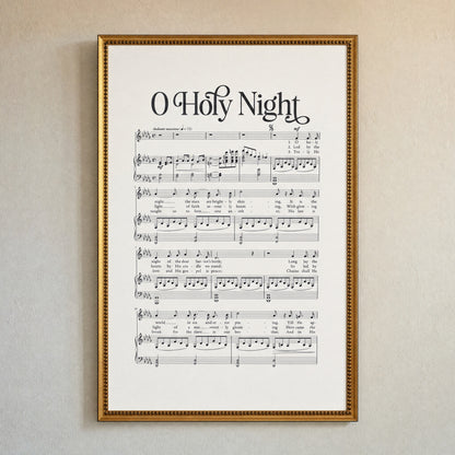 O Holy Night framed art, Urban Gold Leaf frame, 20 x 30, detail photo