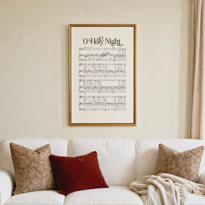 O Holy Night framed art, Urban Gold Leaf frame, 20 x 30, lifestyle photo