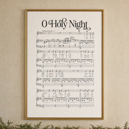 O Holy Night framed art, Urban Gold Leaf frame, 34 x 46, detail photo