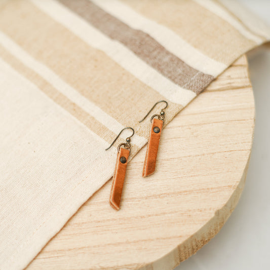 Pendant Leather Earrings