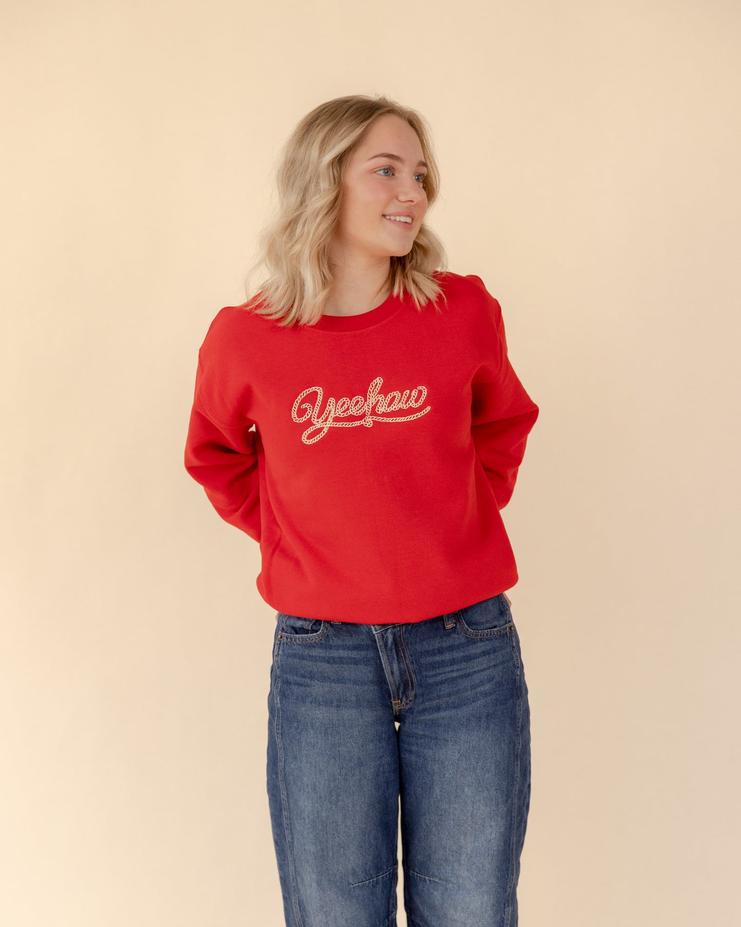 Yeehaw Sweatshirt - Red - Adult