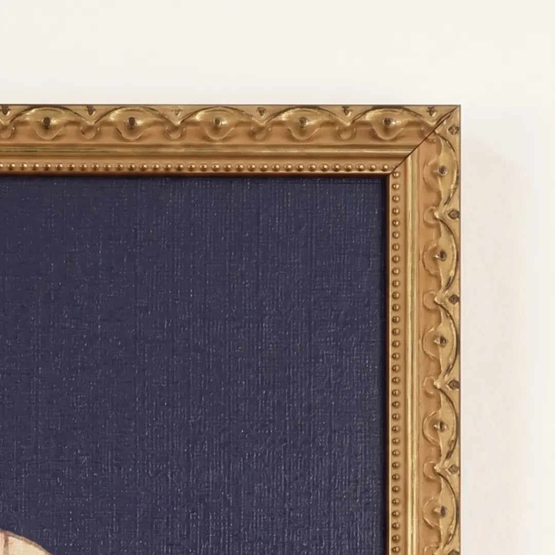 Quilted Horse Frosted Gold frame corner detail