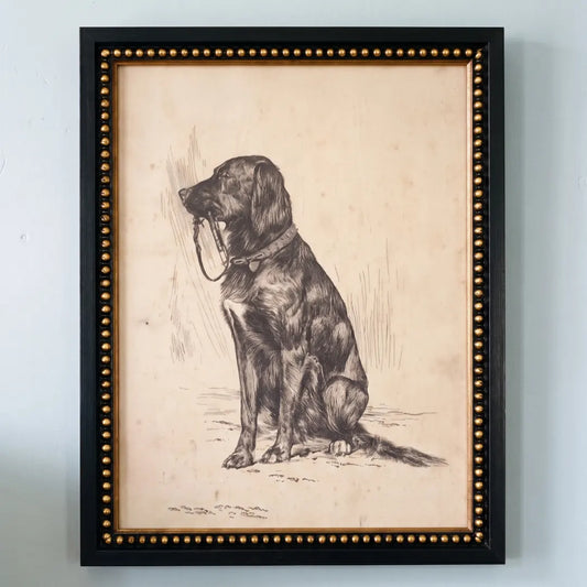 Loyal and True framed print in a Single Gold Bead frame