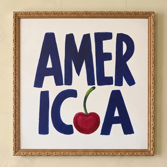 All American framed print in a Frosted Gold frame