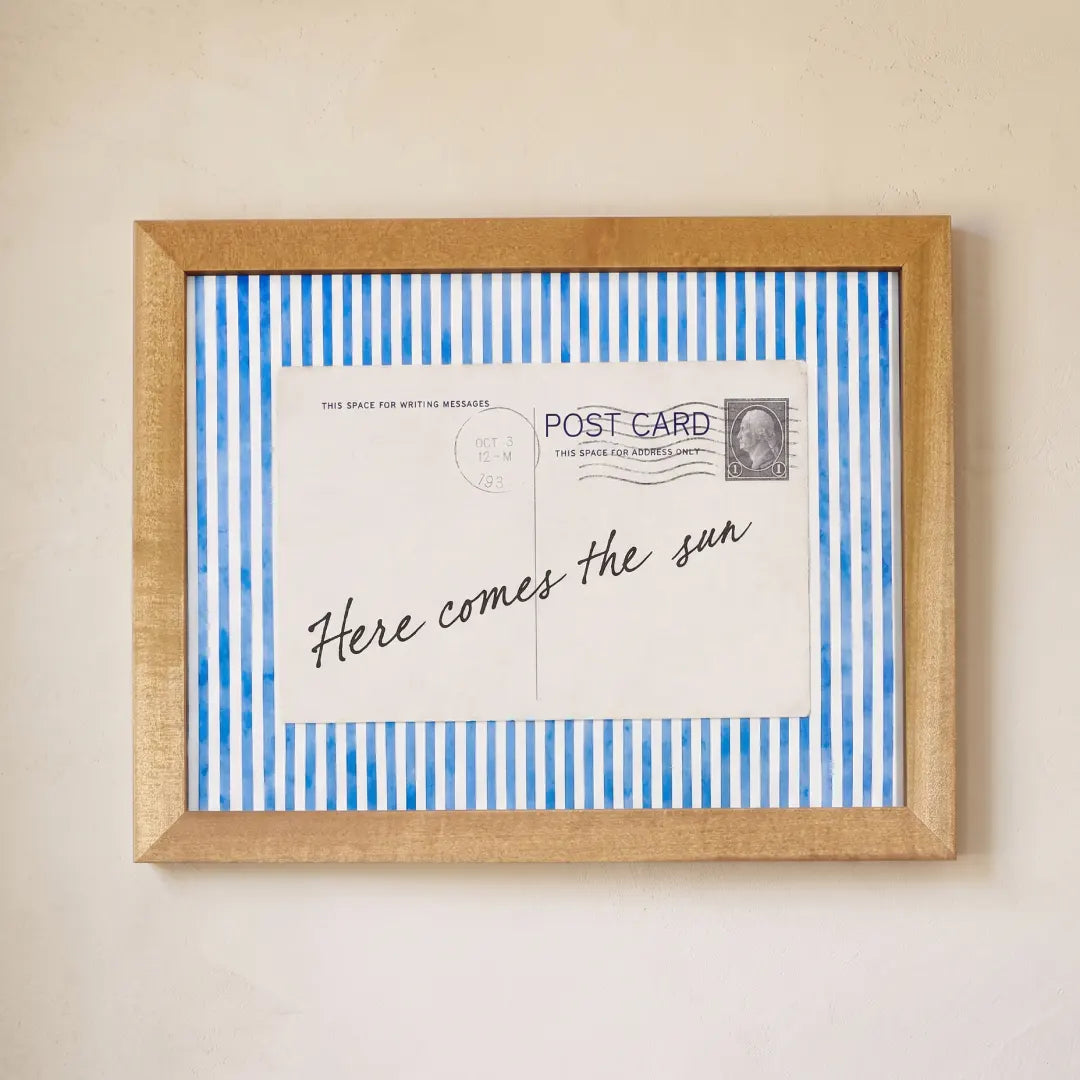 Here Comes the Sun framed print in an Almond frame