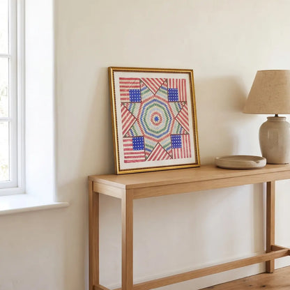 Threads of America Urban Gold Leaf frame corner detail