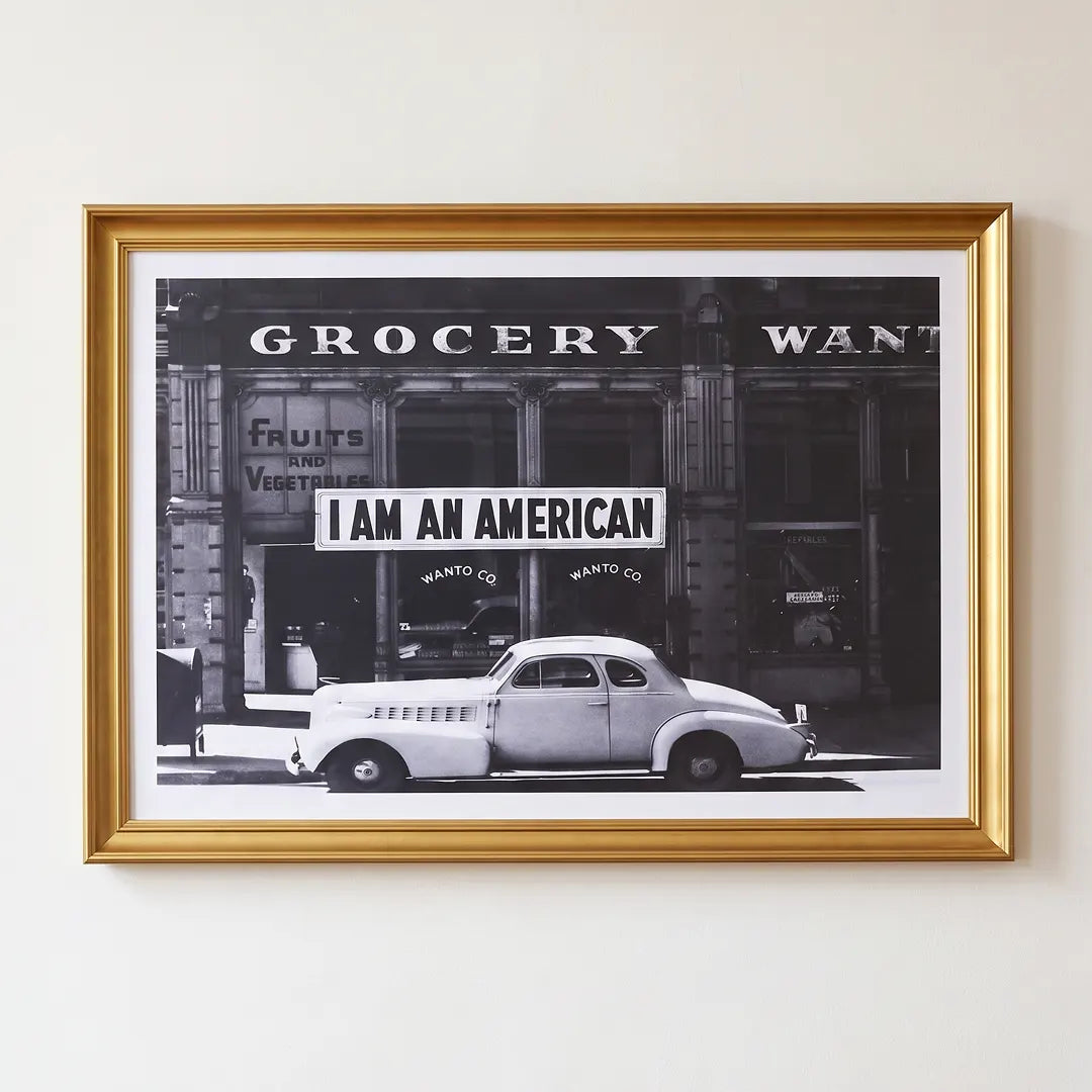 I Am an American framed print in a Gilded Gold frame
