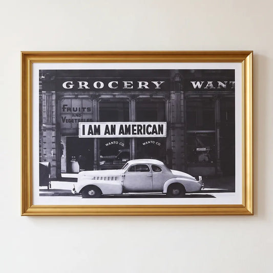 I Am an American framed print in a Gilded Gold frame