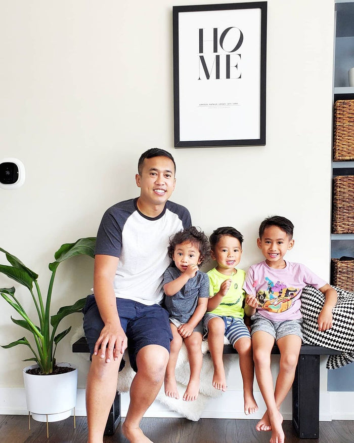 A real home styled with personalized Smallwoods wall art