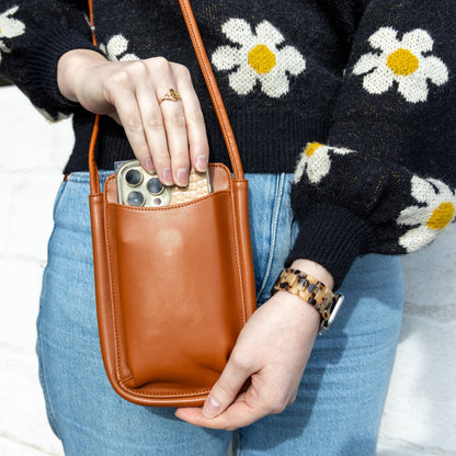 Leather Phone Crossbody Bag