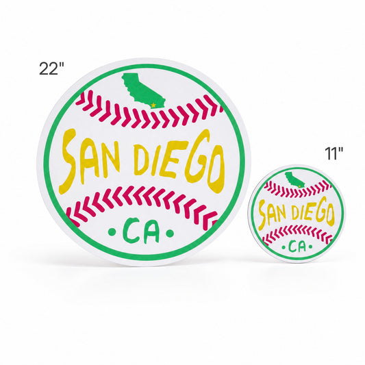 San Diego Baseball Wood Wall Art