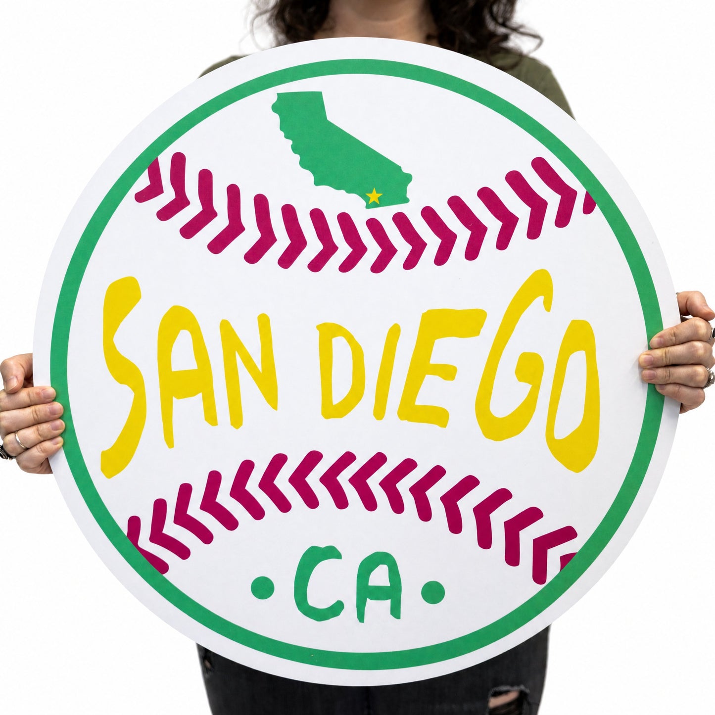 San Diego Baseball Wood Wall Art