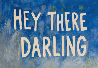 Hey There Darling - Framed Wrapped Canvas