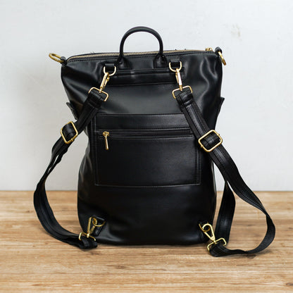 Convertible Leather Backpack