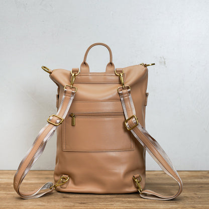 Convertible Leather Backpack