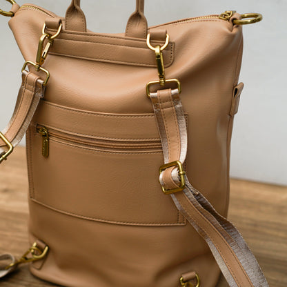 Convertible Leather Backpack