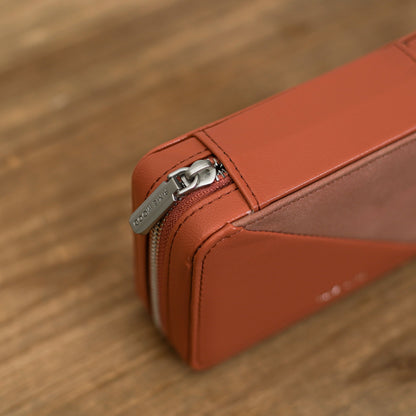 Two-Tone Vegan Leather Travel Jewelry Case