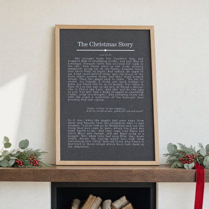 The Christmas Story framed art, Almond frame, 20x30, styled room photo