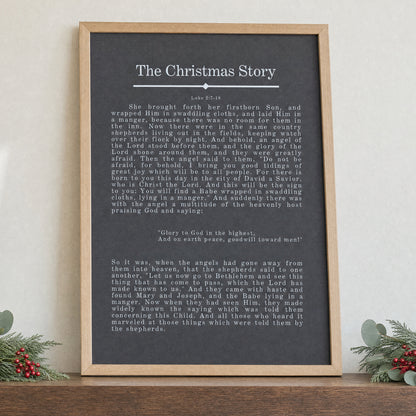 The Christmas Story framed art, Almond frame, 20x30, detail photo
