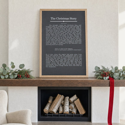 The Christmas Story framed art, Almond frame, 20x30, lifestyle photo