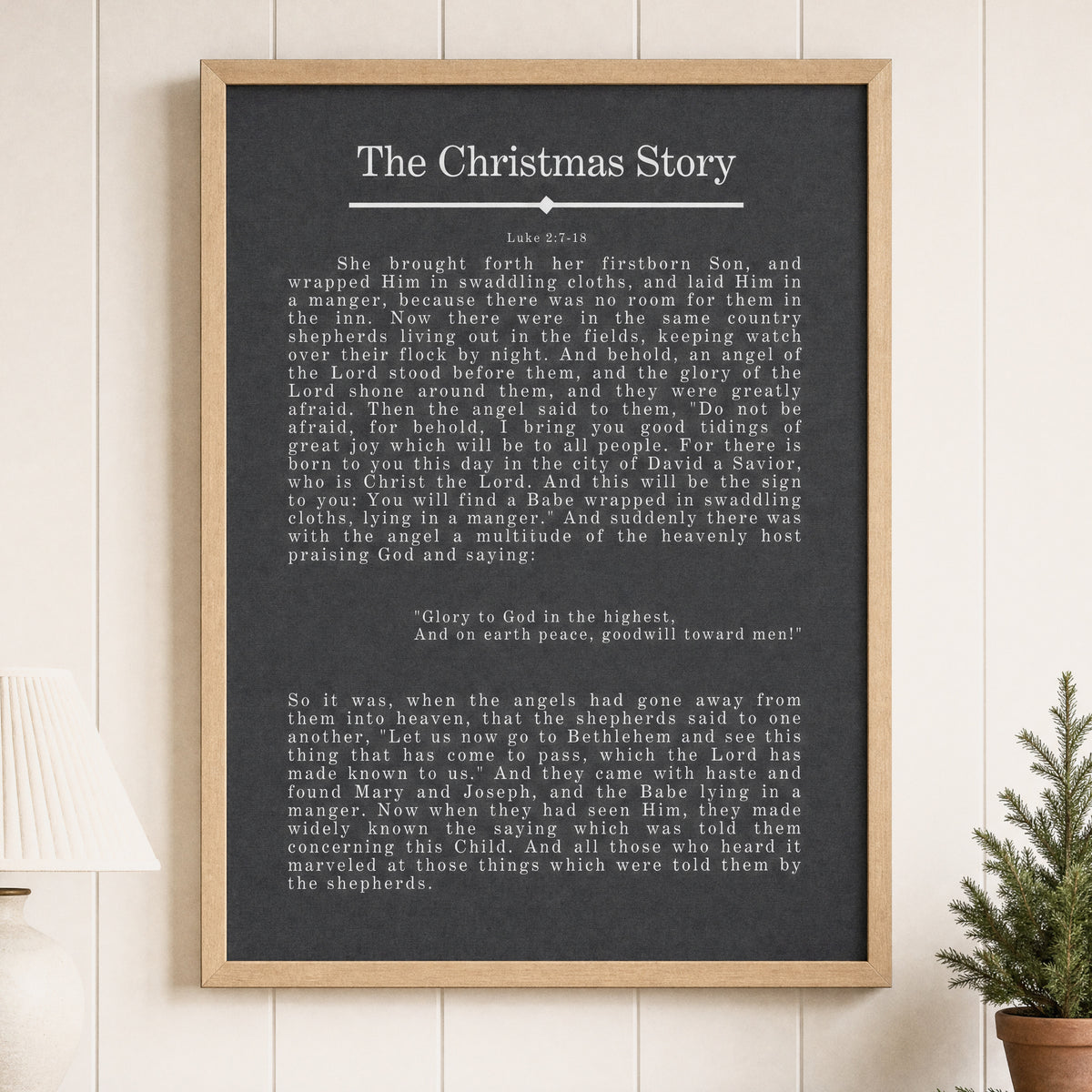 The Christmas Story framed art, Almond frame, 34x46, detail photo