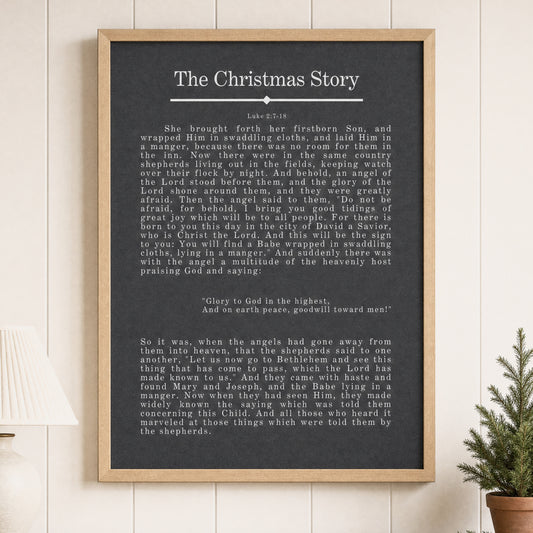 The Christmas Story framed art, Almond frame, 34x46, detail photo