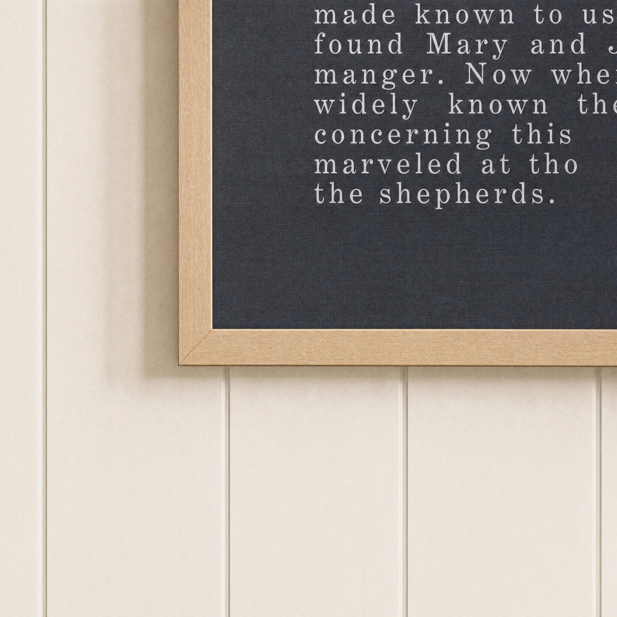 The Christmas Story framed art, Almond frame, 34x46, frame close-up