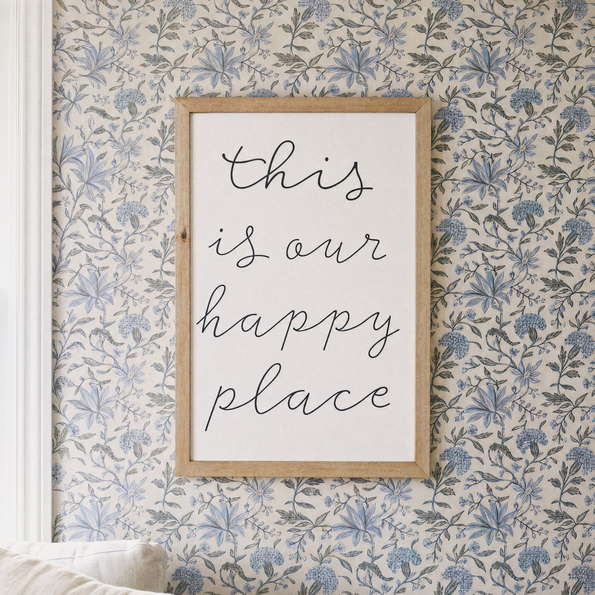 This Is Our Happy Place framed art, Almond frame, M, detail photo