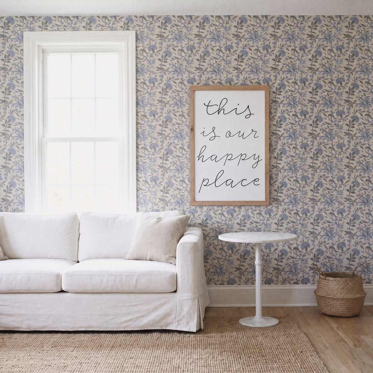 This Is Our Happy Place framed art, Almond frame, M, lifestyle photo