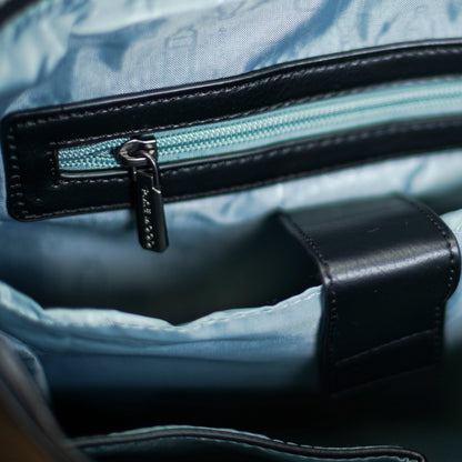 Leather Top Zip Backpack - Accessories