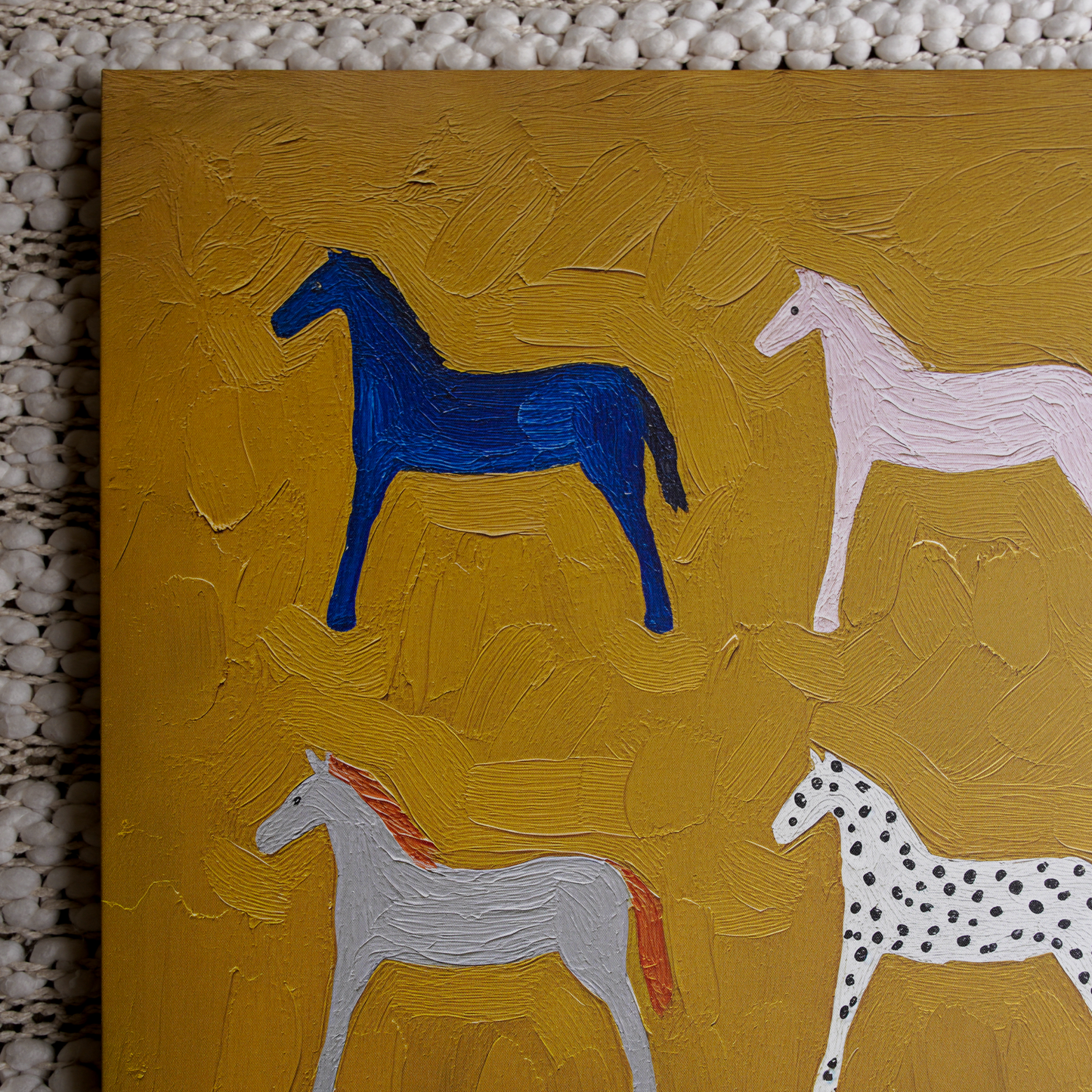 Horses – 38x38 Original Wrapped Canvas