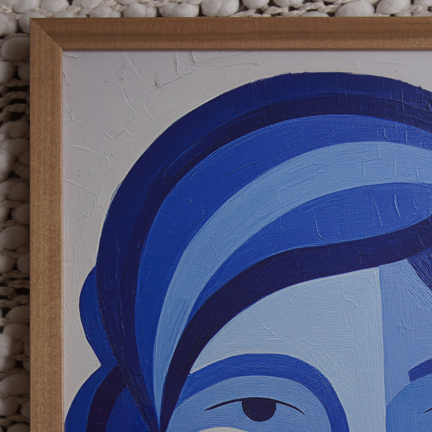 Blue Muse – 20x30 Almond Wood Frame with Acrylic